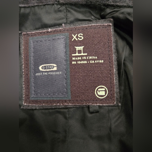 G STAR RAW Grey And Black Plaid Fitted Cotton Jacket. Size XS - Picture 13 of 16